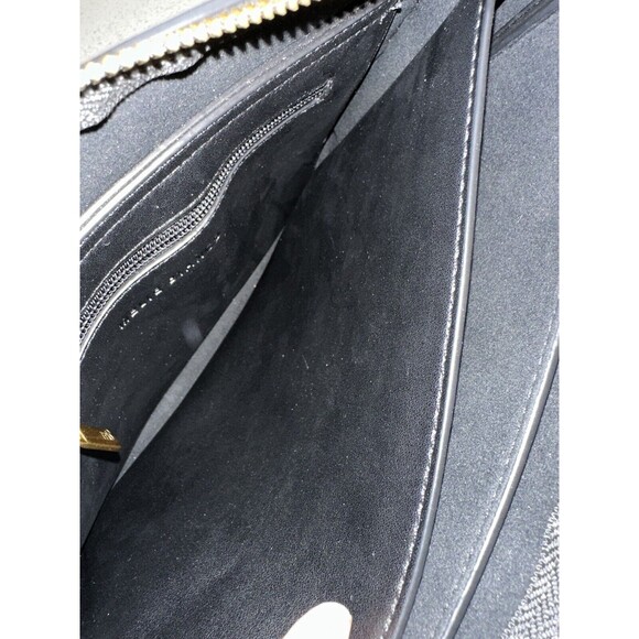 Melie Bianco Olivia Shoulder Satchel Bag Faux Leather Black Large No Strap EUC!